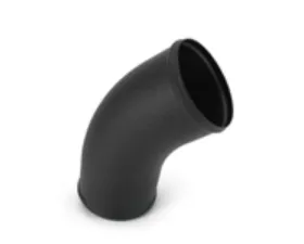 Powerhouse Racing 4inch Wrinkle Black Powder Coat Intake Pipe for Single Turbo