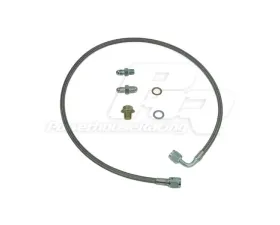 Powerhouse Racing 1/4inch NPT Stainless Braided Line Turbo Oil Feed Kit for Tubular Style Manifold 2JZ-GTE