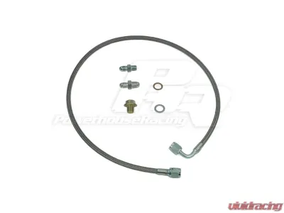 Powerhouse Racing 1/4inch NPT Stainless Braided Line Turbo Oil Feed Kit for Tubular Style Manifold 2JZ-GTE - PHR 01012064.S.14
