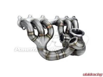 Powerhouse Racing Dual 44/46mm Wastegate Flange Single-Scroll Collector for H-Cover PTE Turbo V23QR Turbo Manifold 2JZ-GE - PHR 01012073.S.2.C.H