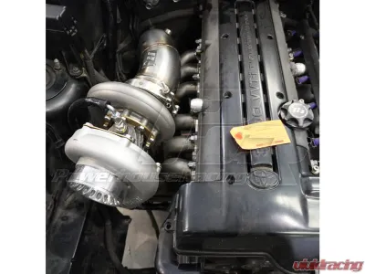 Powerhouse Racing Dual 44/46mm Wastegate Flange Single-Scroll Collector for H-Cover PTE Turbo V23QR Turbo Manifold 2JZ-GE - PHR 01012073.S.2.C.H