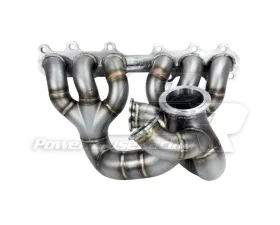Powerhouse Racing Dual 44/46mm Wastegate Flange Single-Scroll Collector for Sportsman Cover PTE Turbo V23QR Turbo Manifold 2JZ-GE
