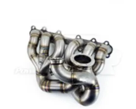 Powerhouse Racing Dual 44 | 46mm Wastegate Flanges V-Band Single-Scroll Collector for H-Cover PTE Turbo V45QR Turbo Manifold 2JZ-GTE