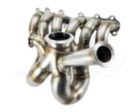 Powerhouse Racing Dual 44 | 46mm Wastegate Flanges V-Band Single-Scroll Collector for H-Cover PTE Turbo V45QR Turbo Manifold 2JZ-GE
