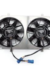 Powerhouse Racing Gloss Black Powder Coat Finish Dual Brushless SPAL Fan Kit Nissan S14 240SX                                     - PHR 02170601.GB - Image 4