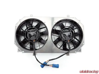 Powerhouse Racing Matte Black Powder Coat Finish Dual Brushless SPAL Fan Kit Nissan S14 240SX - PHR 02170601.MB