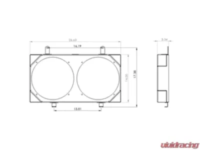 Powerhouse Racing Matte Black Powder Coat Finish Dual Brushless SPAL Fan Kit Nissan S14 240SX - PHR 02170601.MB