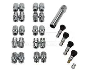 Powerhouse Racing Set of 20 Open Ended Lug Nuts, Tuner Style with Extended Shank with Key