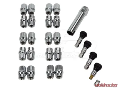 Powerhouse Racing Set of 20 Open Ended Lug Nuts, Tuner Style with Extended Shank with Key - PHR W55015SEO