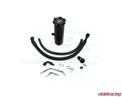 Powerhouse Racing Black Billet Power Steering Reservoir Kit w/ Black Braided Lines 2nd Gen Lexus GS300 1997-2000 - PHR 03103001.B.BKB