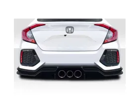 2016-2021 Honda Civic 4DR Duraflex Broman Rear Lip Spoiler Air Dam - 3 Pieces