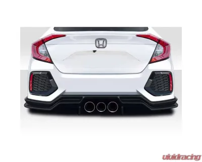2016-2021 Honda Civic 4DR Duraflex Broman Rear Lip Spoiler Air Dam - 3 Pieces - 117596