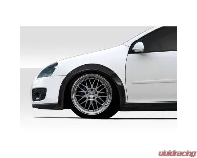 2006-2009 Volkswagen Golf GTI Duraflex Euroline Front Fender Flares - 2 Pieces - 117784