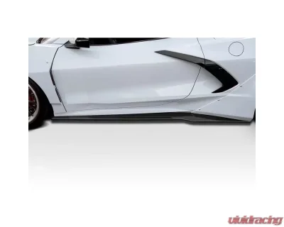 2020-2023 Chevrolet Corvette C8 Duraflex Gran Veloce Wide Body Side Skirt Rocker Panel Splitters - 2 Pieces - 117914