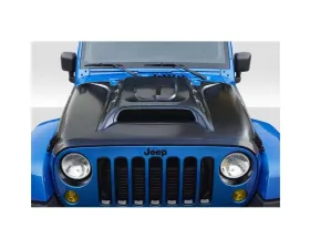 2007-2018 Jeep Wrangler JK Duraflex Avenge Vented Hood - 1 Piece