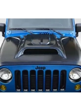 2007-2018 Jeep Wrangler JK Duraflex Avenge Vented Hood - 1 Piece                                     - 117934 - Image 2