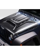 2007-2018 Jeep Wrangler JK Duraflex Avenge Vented Hood - 1 Piece                                     - 117934 - Image 2