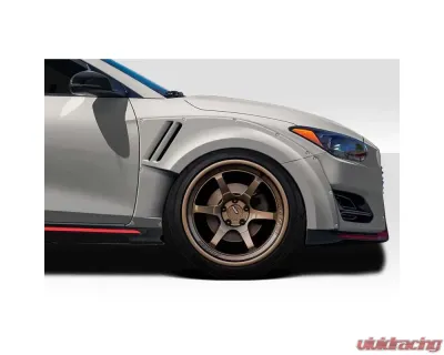 2019-2022 Hyundai Veloster N Duraflex Aerotune Front Fender Flares - 6 Pieces - 118127