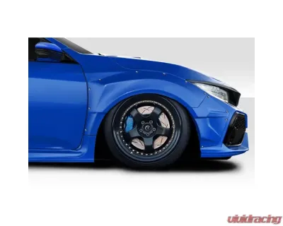 2016-2021 Honda Civic HB Duraflex Speedster Widebody Front Fender Flares - 4 Pieces - 118184