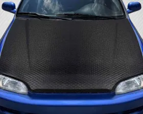 1992-1995 Honda Civic 2DR / HB Carbon Creations Geo6ix Dritech OEM Look Hood - 1 Piece