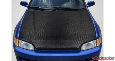 1992-1995 Honda Civic 2DR / HB Carbon Creations Geo6ix Dritech OEM Look Hood - 1 Piece - 119198