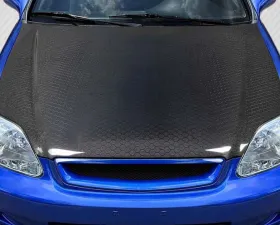 1999-2000 Honda Civic Carbon Creations Geo6ix Dritech OEM Look Hood - 1 Piece