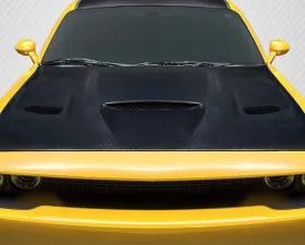 2008-2023 Dodge Challenger Carbon Creations Geo6ix Dritech Hellcat Look Hood - 1 Piece