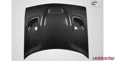 2008-2023 Dodge Challenger Carbon Creations Geo6ix Dritech Hellcat Look Hood - 1 Piece - 119204