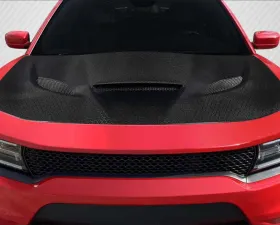 2015-2023 Dodge Charger Carbon Creations Geo6ix Dritech Hellcat Look Hood - 1 Piece