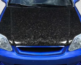 1999-2000 Honda Civic Carbon Creations AeroForge Dritech OEM Look Hood - 1 Piece