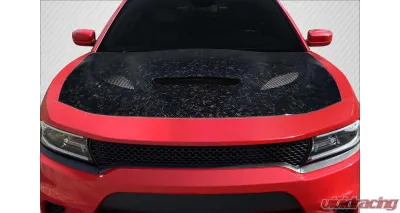 2015-2023 Dodge Charger Carbon Creations AeroForge Dritech Hellcat Look Hood - 1 Piece - 119241