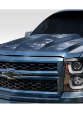 2014-2015 Chevrolet Silverado Duraflex 2" Cowl Hood - 1 Piece                                     - 117530 - Image 5