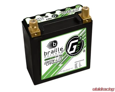 Braille 12 Volt/451 PCA/18.0 AMP Lithium Green-Lite Motorsports Right Battery - G20H