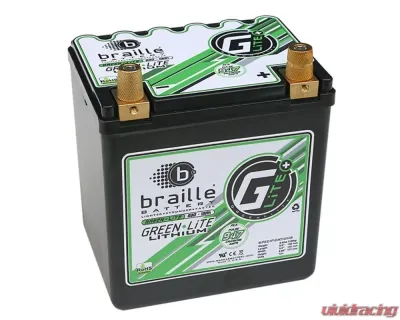 Braille 12 Volt/1197 PCA/20.0 AMP/8.25 Lbs Lithium Green-Lite Motorsports Right Battery - G30S