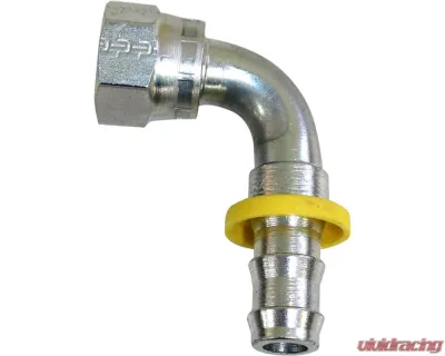 ATL Racing 1/2 ID #8 AN 90 Degree Push-Lock Hose End Fittings, TF247, Aluminum, Black - TF247