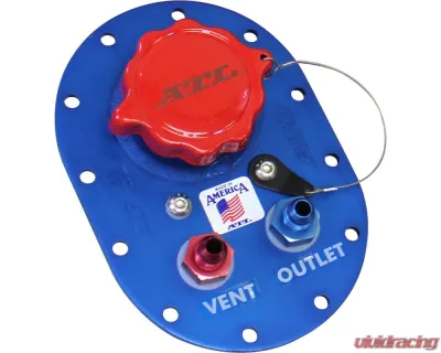 ATL Racing Aluminum 4x6 Inch Regular Tank-Fill Plate Assembly with Twist-Off Cap - TF473