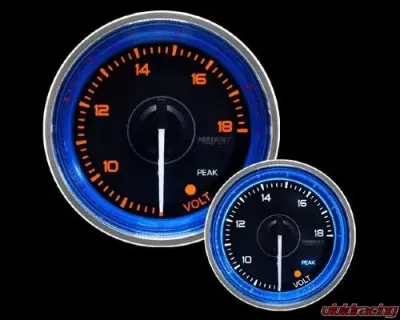 ProSport 2-1/16" Crystal Blue Electrical Volt Gauge - 216CLSNWAVOU-R