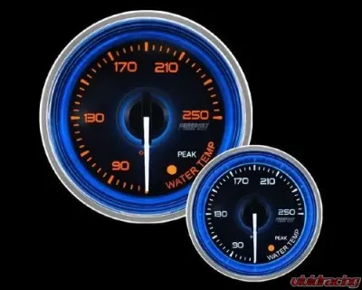 ProSport 2-1/16" Crystal Blue/White Water Temperature Gauge - 216CLSNWAWTU-R.F