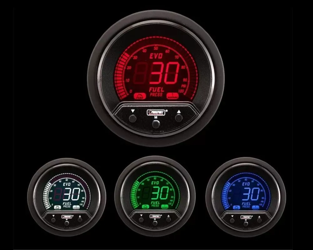 ProSport 2-1/16" Premium Evo Electrical Fuel Pressure Gauge - 216EVOFP-PK-R.PSI