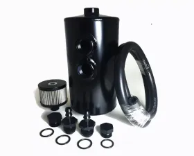 ProSport Aluminum Oil Catch Can Dual Baffle Black