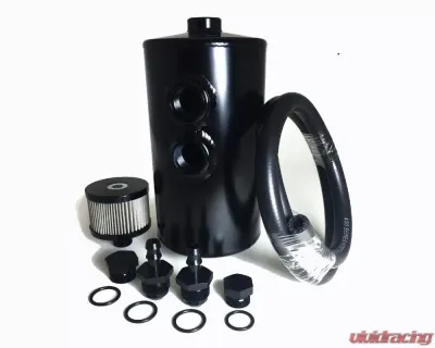 ProSport Aluminum Oil Catch Can Dual Baffle Black - PSCCAN