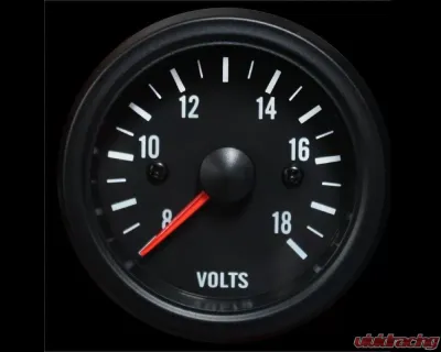 ProSport 2-1/16" Volt Gauge Clear Lens White LED - PSYVO270-12