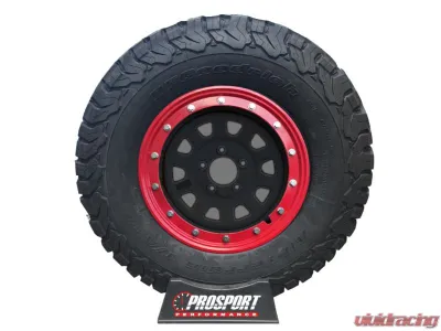 ProSport 4pcs 16" Red Simulated Beadlocks Hubcap Ring - PSBLRED16