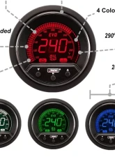 ProSport 2-1/16" Premium Evo Electrical Oil Temperature Gauge                                     - 216EVOOT-PK-R.F - Image 3