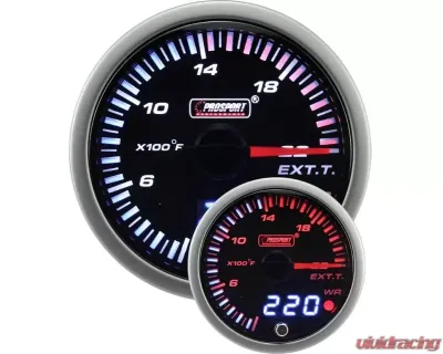 ProSport 2-1/16" JDM Electrical Exhaust Gas Temperature Gauge - 216JDMEGT-R.F