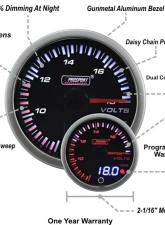 ProSport 2-1/16" JDM Electrical Volt Gauge                                     - 216JDMVO-R - Image 3