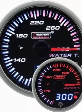 ProSport 2-1/16" JDM Electrical Water Temperature Gauge                                     - 216JDMWT-R.F - Image 3