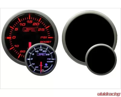 ProSport 2-1/16" Premium Amber / White Electric Boost Gauge - 216SMBOSWL270-PK.PSI