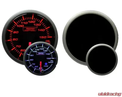 ProSport 2-1/16" Amber/White Premium Metric Oil Temperature Gauge - 216SMOTSWL270-PK-C