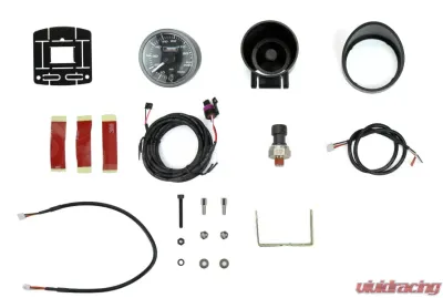 ProSport 2-1/16" Premium White Pointer Clear Lens Amber/White Fuel Pressure Gauge - 216SMWAFPWNCL270-PK.F